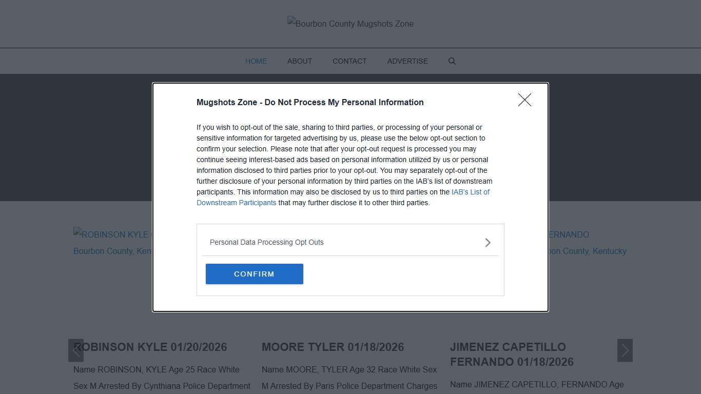 Bourbon County Mugshots Zone
